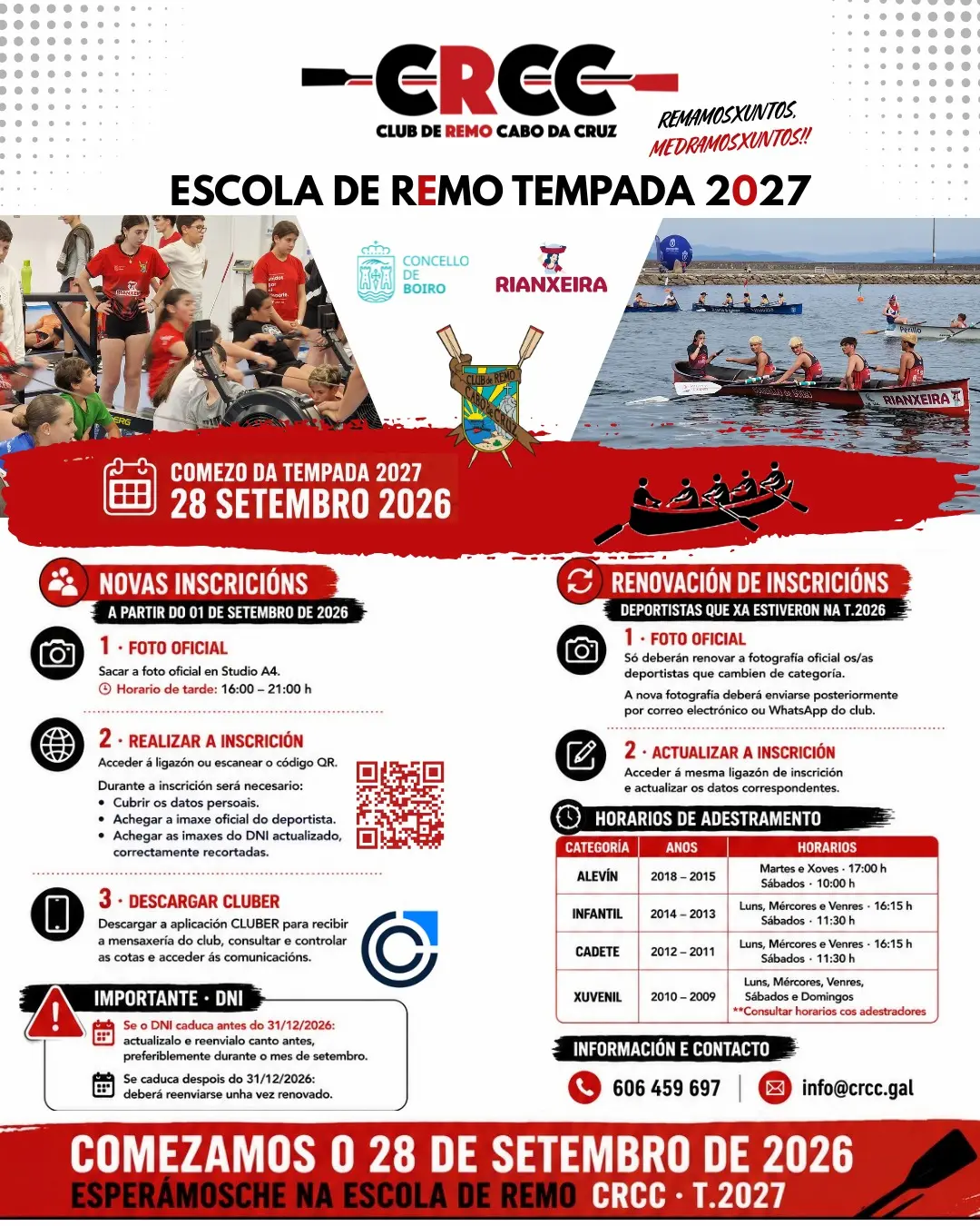 Escuela de Remo CRCC Temporada 2027