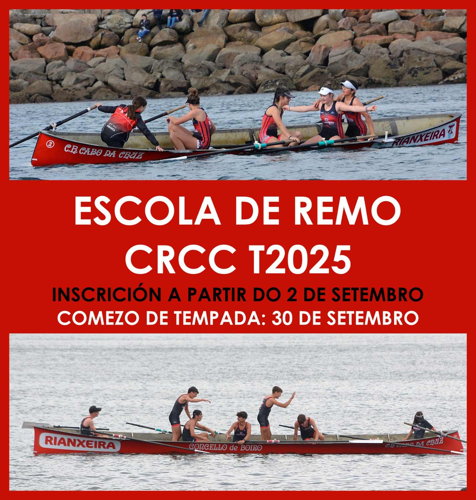 Inscrición Escola de Remo CRCC Tempada 2025